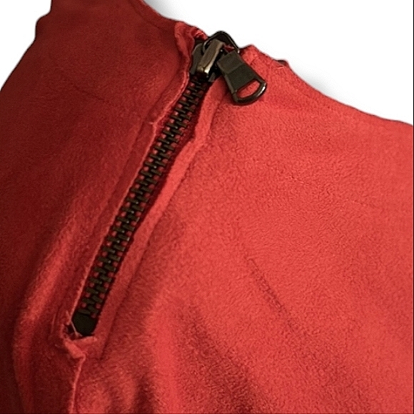 Chico's faux seude orange fringe top 3 XL 16 - Picture 10 of 12